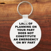 Gebrek aan planning sleutelhanger (Voorkant)