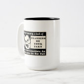 Gebrek aan planning tweekleurige koffiemok (Voorkant links)