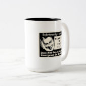 Gebrek aan planning tweekleurige koffiemok (Voorkant rechts)