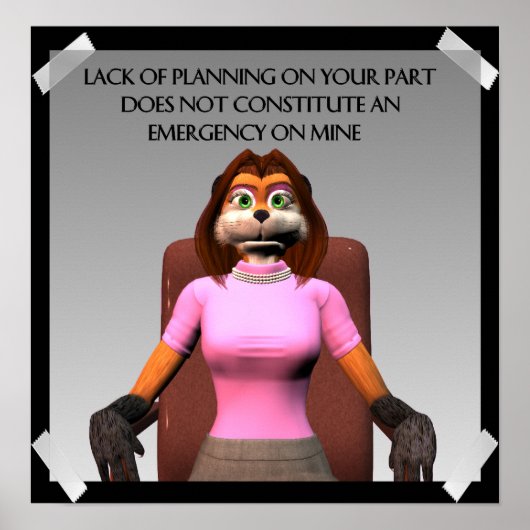 Gebrek aan Poster voor planning (Voorkant)