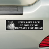 Gebrek aan volgafstand bumpersticker (Op auto)
