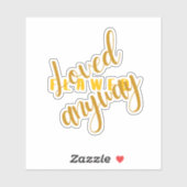 Gebrekkig - geliefd op geloof gebaseerde sticker v (Vel)