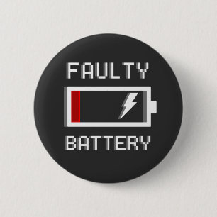 Gebrekkige batterijpennen ronde button 5,7 cm