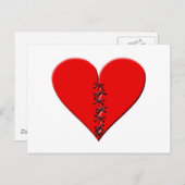 Gebrochenes, geflicktes Herz Briefkaart (Voorkant / Achterkant)