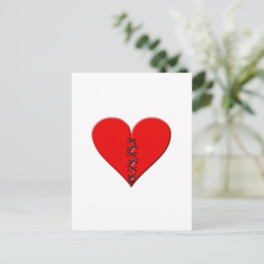 Gebrochenes, geflicktes Herz Briefkaart (Staand voorkant)