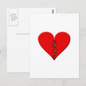 Gebrochenes, geflicktes Herz Briefkaart (Voorkant / Achterkant)