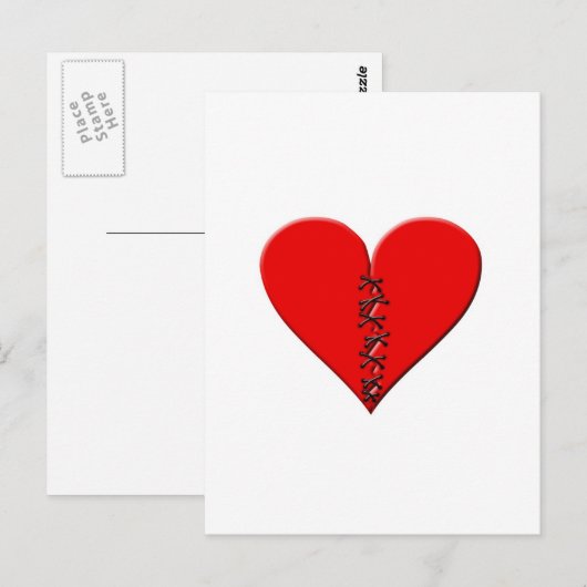 Gebrochenes, geflicktes Herz Briefkaart (Voorkant / Achterkant)