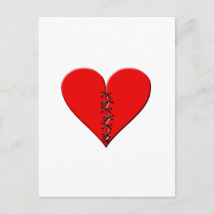 Gebrochenes, geflicktes Herz Briefkaart