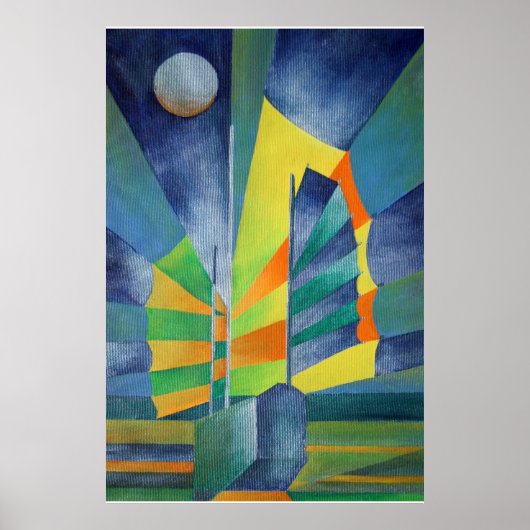 Gebrok door het licht van de zilvermaan poster (Voorkant)