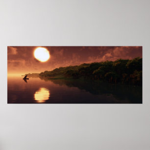 Gebrok in het water poster