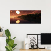 Gebrok in het water poster (Thuiskantoor)