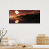 Gebrok in het water poster (Keuken)