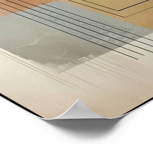 Gebroken aardetongeometrie poster (Hoek)