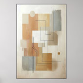 Gebroken aardetongeometrie poster (Voorkant)