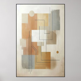 Gebroken aardetongeometrie poster