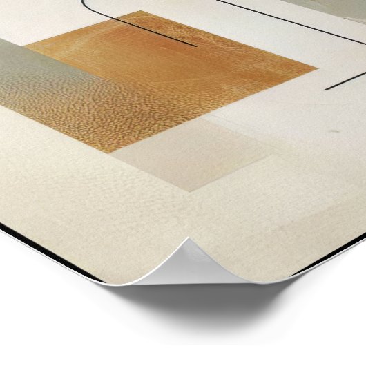 Gebroken aardetongeometrie poster (Hoek)