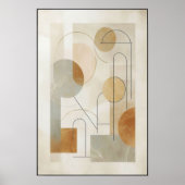 Gebroken aardetongeometrie poster (Voorkant)