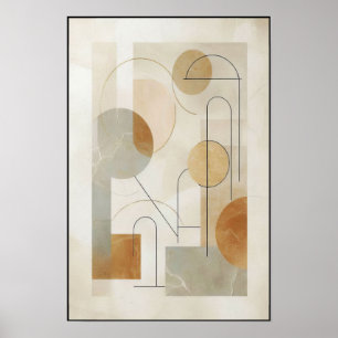 Gebroken aardetongeometrie poster