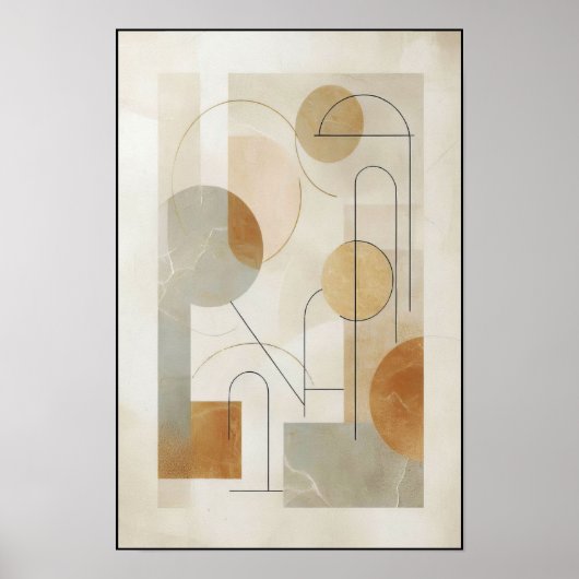 Gebroken aardetongeometrie poster (Voorkant)