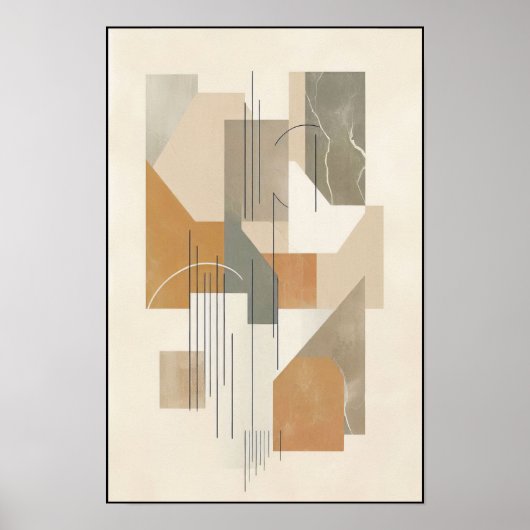 Gebroken aardetongeometrie poster (Voorkant)