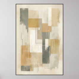 Gebroken aardetongeometrie poster