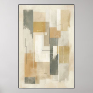 Gebroken aardetongeometrie poster