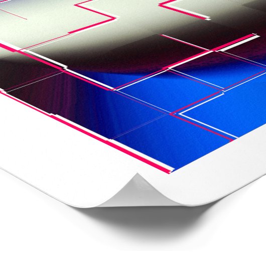 Gebroken abstracte kunst poster (Hoek)