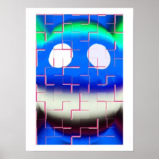 Gebroken abstracte kunst poster (Voorkant)