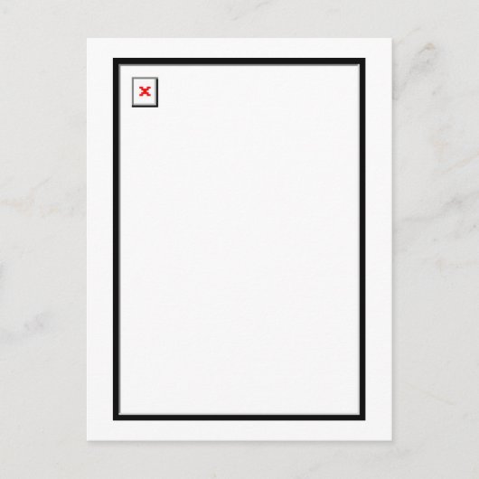 Gebroken Afbeelding Briefkaart (Voorkant)