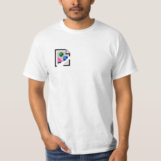Gebroken Afbeelding Pictogram T-Shirt (Voorkant)