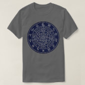 Gebroken Alchemy Symbolen Blauw design T-shirt (Design voorkant)