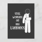 Gebroken arm beterschap stuntman kind briefkaart (Voorkant)