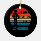 Gebroken arm Kinderen werken goed aan de landing Keramisch Ornament (Voorkant)