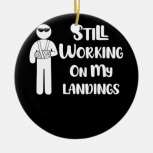 Gebroken arm Kinderen werken goed aan de landing Keramisch Ornament