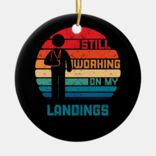 Gebroken arm Kinderen werken goed aan de landing Keramisch Ornament