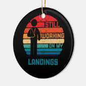 Gebroken arm Kinderen werken goed aan de landing Keramisch Ornament (Links)