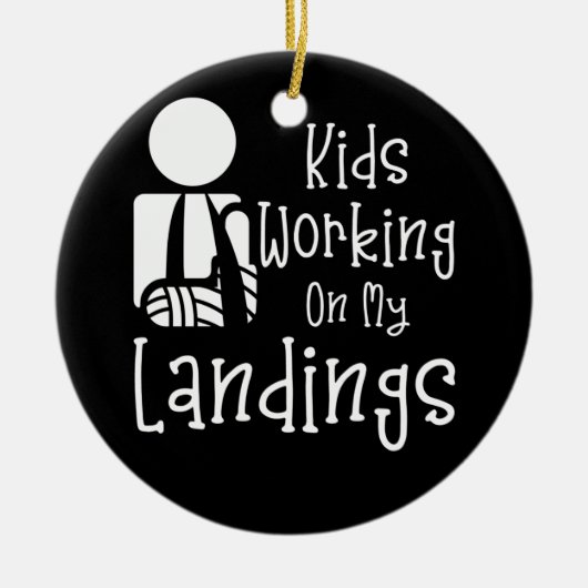 Gebroken arm Kinderen werken nog steeds aan landin Keramisch Ornament (Voorkant)