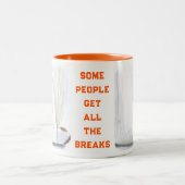 Gebroken arm komt goed tweekleurige koffiemok (Center)