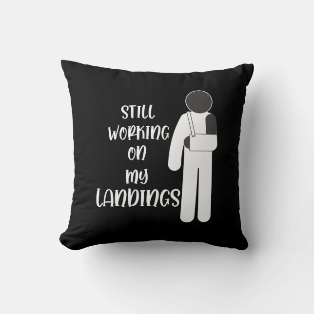 Gebroken arm krijgt een goed Stuntman Kind Kussen (Voorkant)