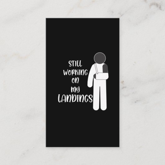 Gebroken arm krijgt een goed Stuntman Kind Visitekaartje (Voorkant)