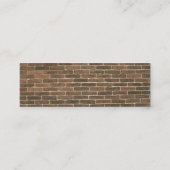 Gebroken bakstenen wandprofielkaart mini visitekaartje (Achterkant)