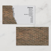 Gebroken bakstenen wandprofielkaart visitekaartje (Voorkant / Achterkant)