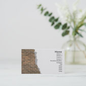 Gebroken bakstenen wandprofielkaart visitekaartje (Staand voorkant)