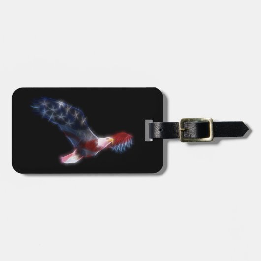 Gebroken Bald Eagle Bagagelabel (Voorkant horizontaal)