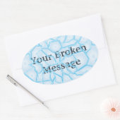 Gebroken bericht ovale sticker (Envelop)