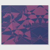 Gebroken blauw rood cadeaupapier (Vlak)