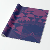 Gebroken blauw rood cadeaupapier (Uitgerold)