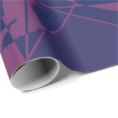 Gebroken blauw rood cadeaupapier (Rol Hoek)