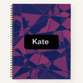 Gebroken blauw rood notitieboek (Voorkant)