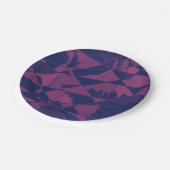 Gebroken Blauw Rood Papieren Bordje (Gekanteld)